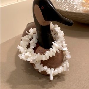 Sea shell bracelets set of 2